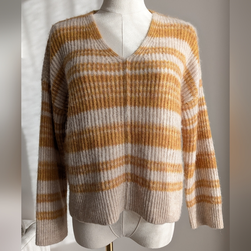 Madewell Space-Dyed Staley V-Neck Pullover Sweater
